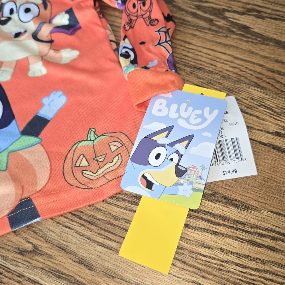 Bluey Kids Halloween Pajama Set - Orange 2T NWT